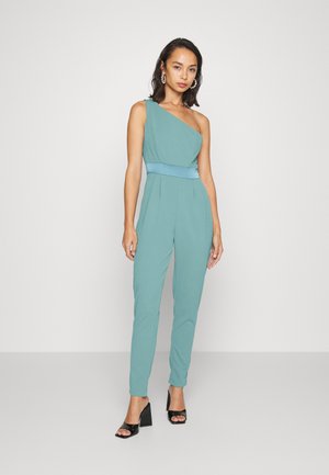 FABIA ONE SHOULDER BOW - Overall / Jumpsuit /Buksedragter - sage green