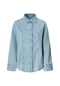 BELLE STUD - Bluza z gumbi - oz blue lightweight denim