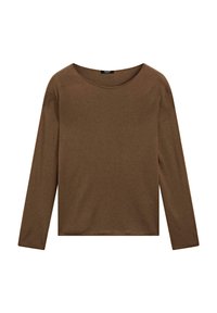 BOAT NECK LONG SLEEVE - Jumper - dark brown