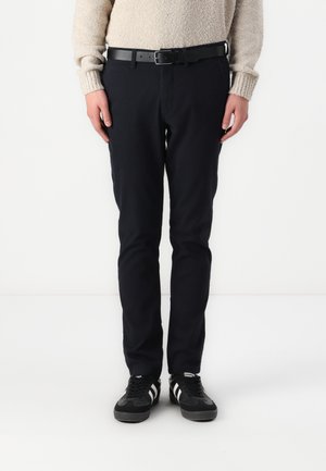 Jack & Jones JPSTMARCO JJDAVE WITH BELT - Chino stiliaus kelnės - dark navy