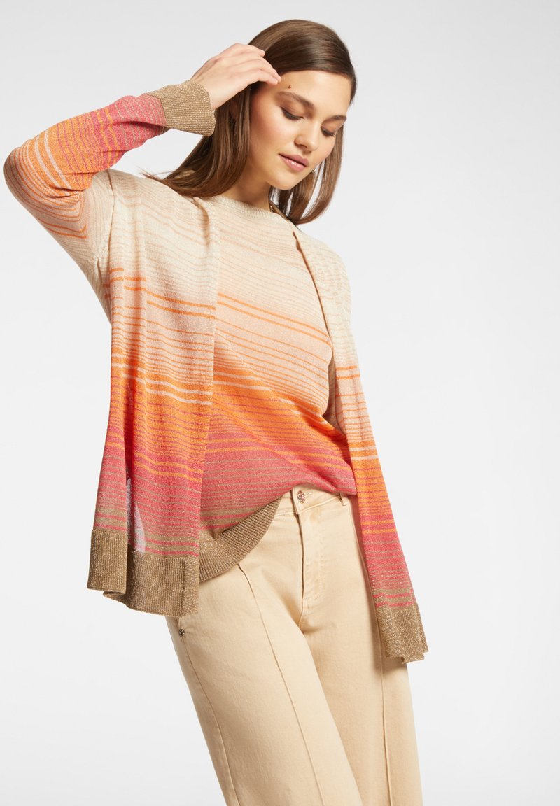 Elena Mirò RIGHE SFUMATE - Chaqueta de punto - arancione/naranja ...