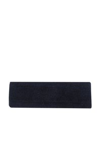 Tappeto da bagno rettangolare blu navy con superficie texturizzata e bordi rigidi, progettato per l'assorbimento dell'acqua e la resistenza allo scivolamento.