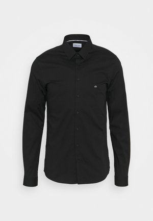 LOGO STRETCH - Camicia elegante - black
