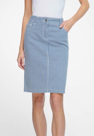 Pencil skirt - blau weiß