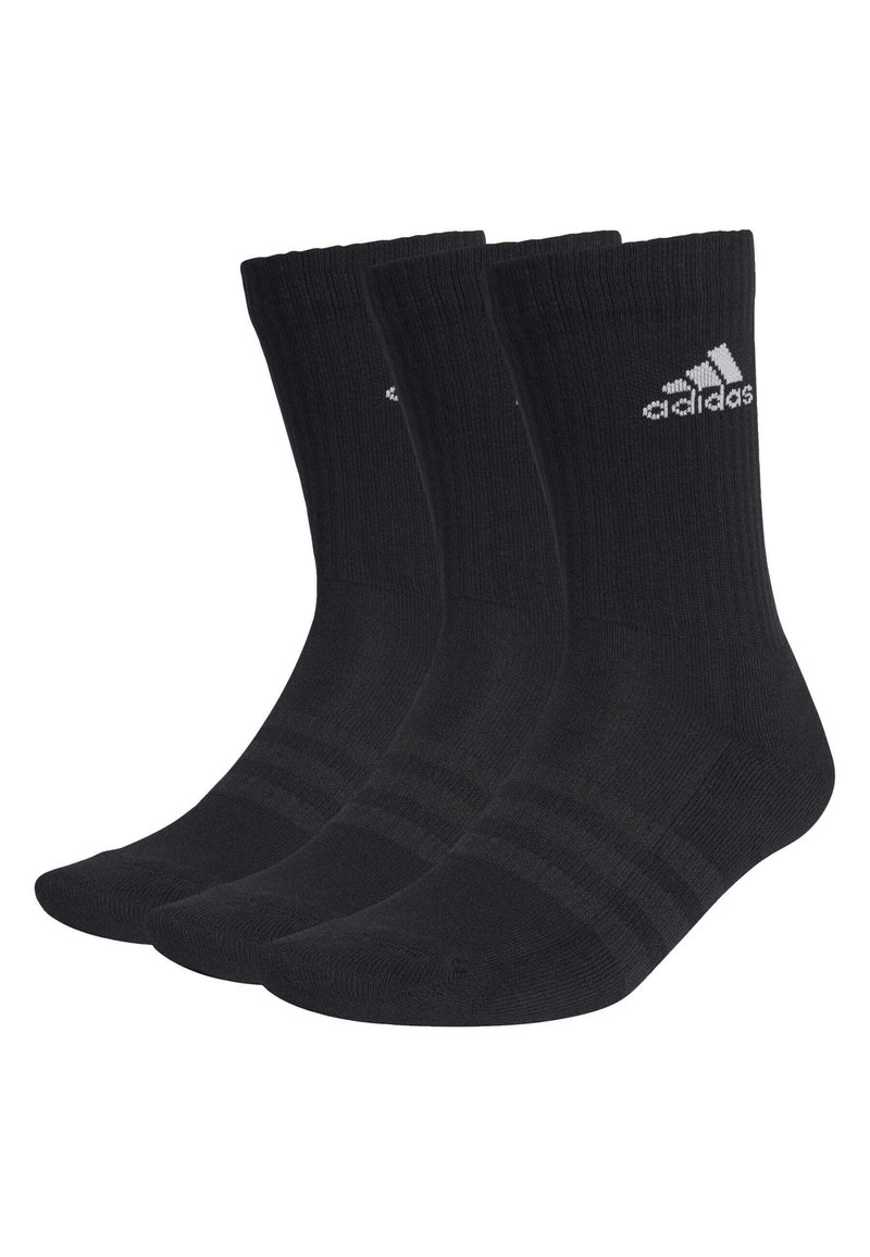 adidas Performance CUSH 3 PACK UNISEX - Sportovní ponožky - black light ...