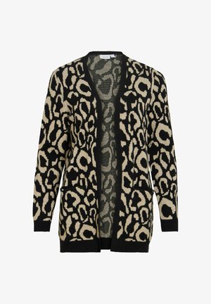 VILA, KNITTED CARDIGAN VITIF OPEN - Vest - black beauty