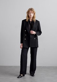 Victoria Beckham BUTTON DETAIL DOUBLE BREASTED - Īss mētelis - black