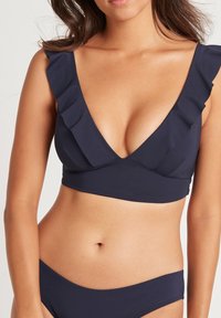 SEA LEVEL ESSENTIALS FRILL - Bikini pezzo sopra - night sky