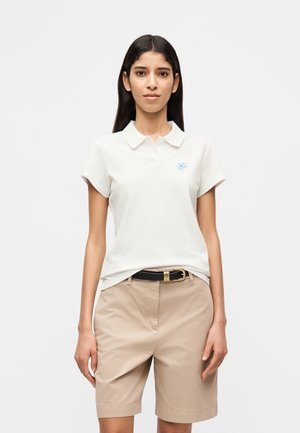 Tommy Hilfiger, 1985 SLIM FIT LOGO EMBROIDERY POLO SHIRT - Polosärk - ecru