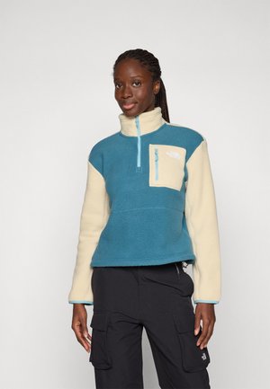 The North Face YUMIORI 1/4 ZIP - Fleece jumper - space/gravel/blue eclipse