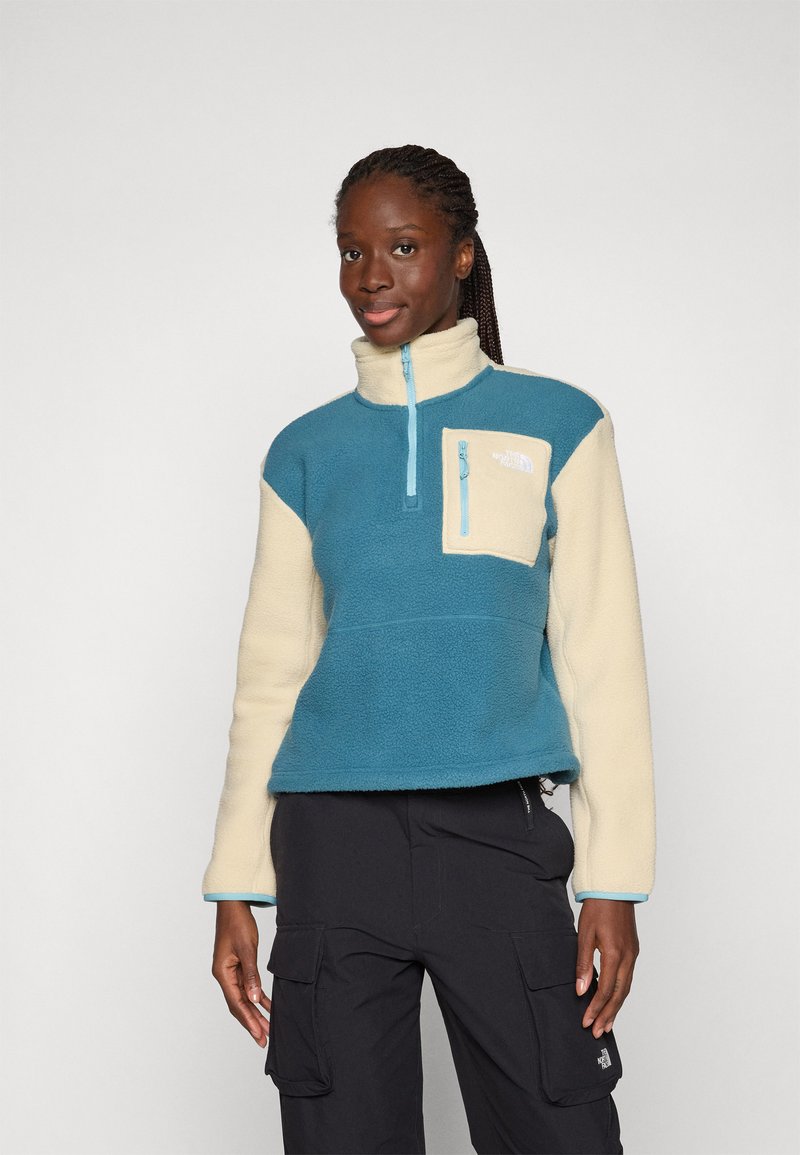The North Face YUMIORI 1/4 ZIP - Flísová bunda - space/gravel/blue eclipse