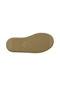 Sole in gomma marrone con scanalature orizzontali e verticali per una migliore aderenza. Marchiata con "vulc/ladil", taglia 25, e "FABBRICATO IN SPAGNA".