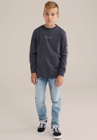 WE Fashion RIDGE - Ilgarankovis viršutinės dalies drabužis - dark grey