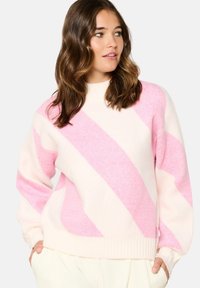 LolaLiza JACQUARD WITH STRIPES - Pulover - light pink