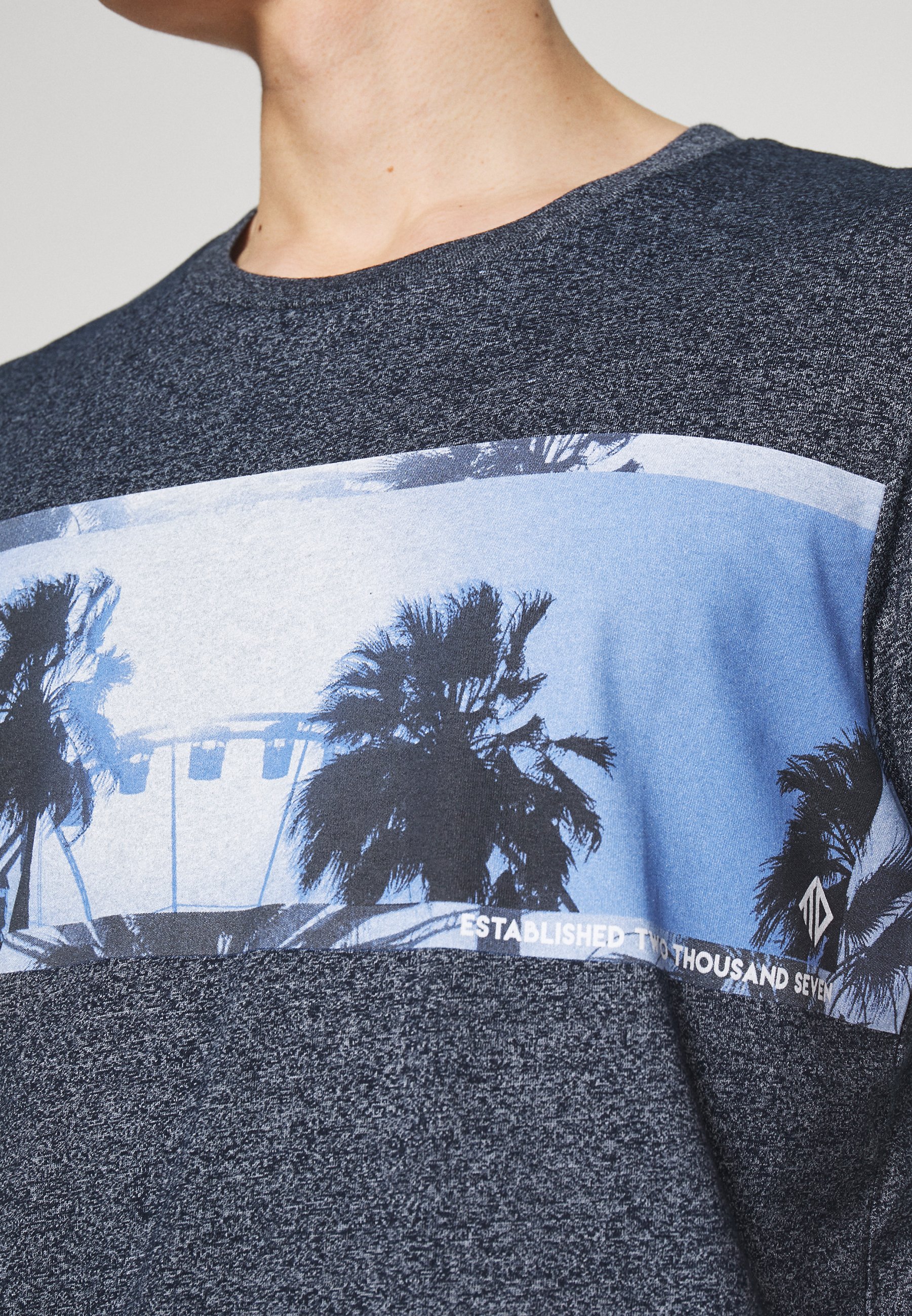 TOM TAILOR DENIM STRUCTURED FOTOPRINT T shirts med print TOM TAILOR DENIM STRUCTURED FOTOPRINT - T-shirts med print - sky captain blue