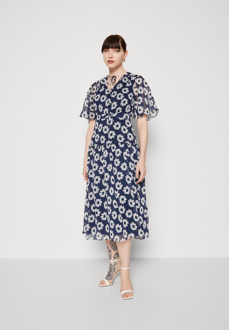 Robe Ted Baker Telago En Dentelle Marine - Dos Découpé, Taille 2, Neuve Avec étiquettes (Prix De Réf. 449€)