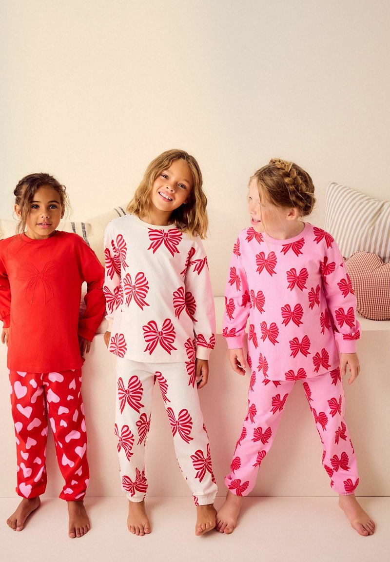 Next REGULAR FIT - JOGGER 3 PACK SET - Nachtwäsche Set - red