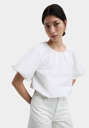 Marks & Spencer BUBBLE HEM PUFF SLEEVE - Blouse - white