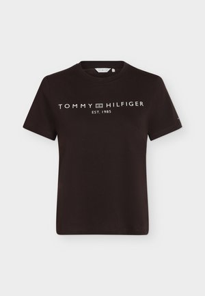 Tommy Hilfiger, REG CORP LOGO - T-shirt con stampa - chocolate