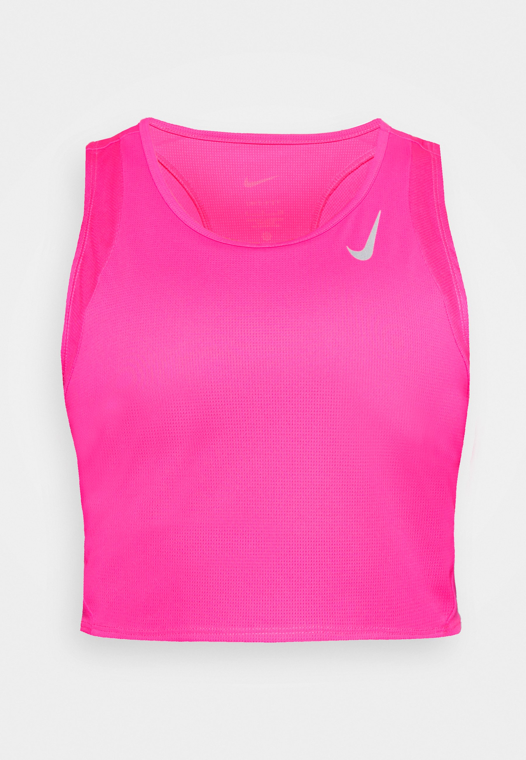 Nike Performance RACE CROP - Top - hyper pink/silver/rosa - Zalando.es