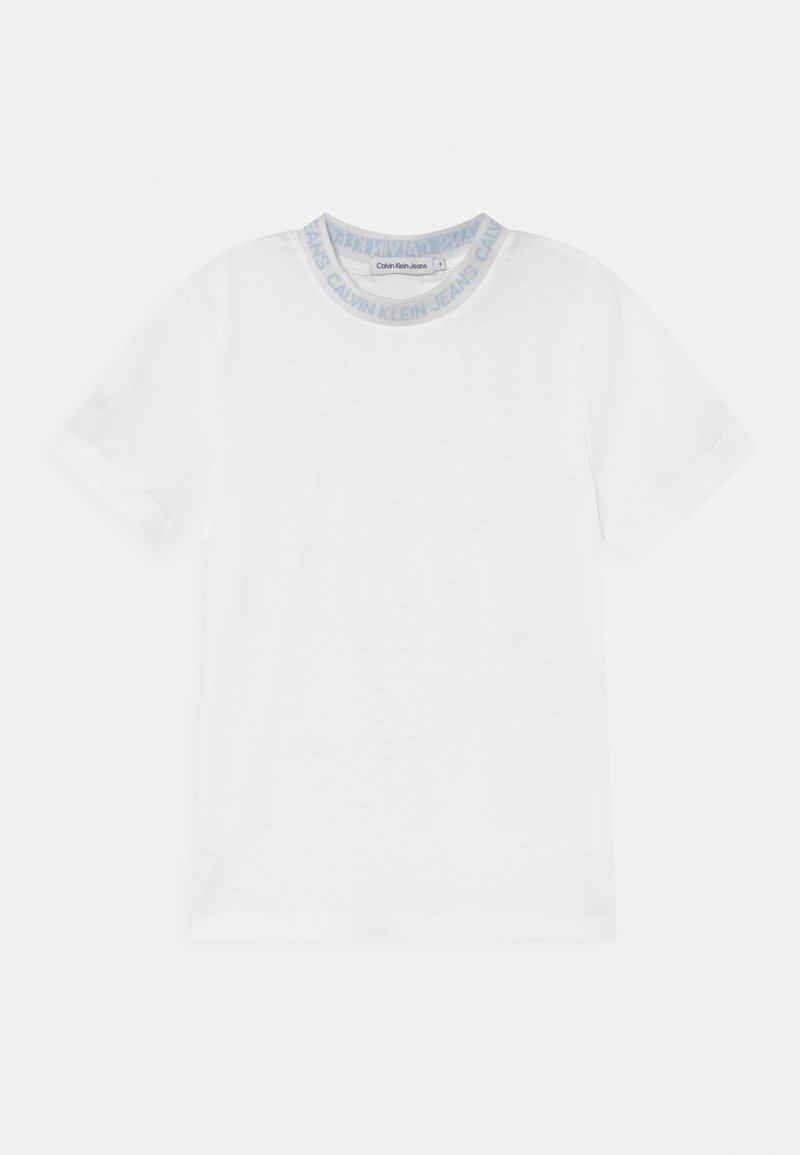 Calvin Klein Jeans EXCLUSIVE INTARSIA LOGO UNISEX - T-shirt estampada - white/keepsake blue