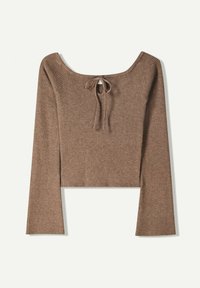 Bershka Strickpullover - dark brown