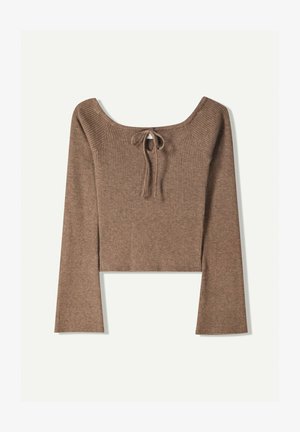 Bershka Pullover - dark brown