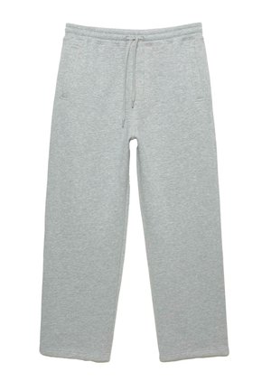 Hellgraue Sweatpants mit elastischem Bund, Kordelzug, Seitentaschen und einer lässigen, geraden Passform.