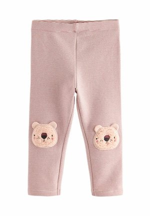 EMBELLISHED - Leggings - Byxor - cream stripe bear