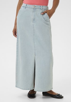 Gonna lunga - siver and light blue denim