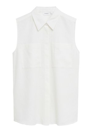 comma, BLUSE - Button-down blouse - weiß