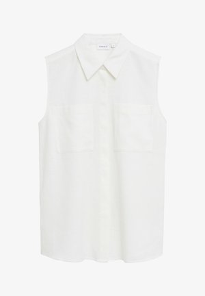 comma, BLUSE - Overhemdblouse - weiß