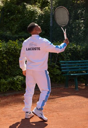 Lacoste Sport TRACKSUIT - Survêtement - blanc/bleu/jaune