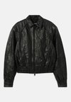CRUNCH BIKER JACKET - Nahkatakki - black