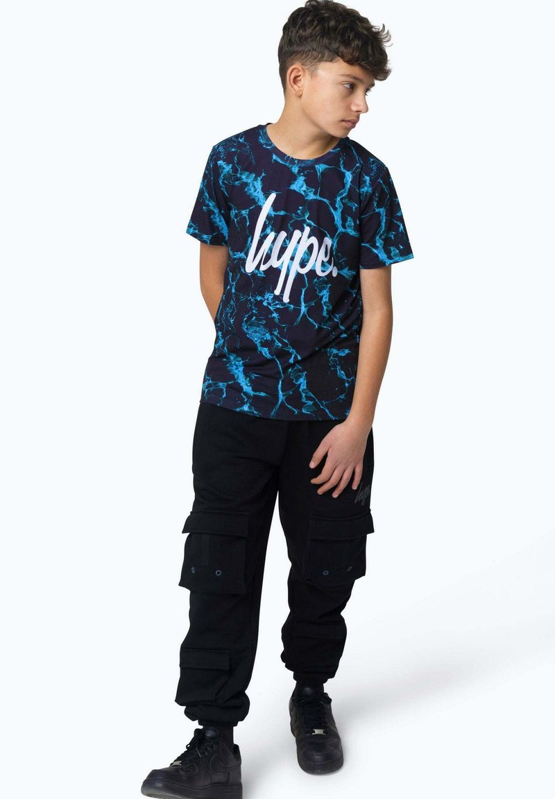 Hype T-shirt print donkerblauw