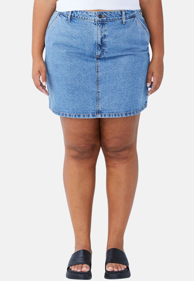 Cotton On CURVE CARGO MINI Jeansrok stormy blue/blauw Zalando.be