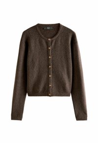 REGULAR FIT - CREW NECK - Kardigan - chocolate brown