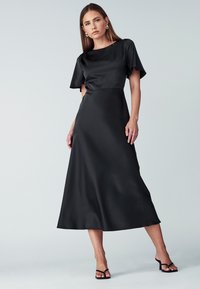 Office Dress For Womens Dresses Marks Work Warehouse Dresses Black Warehouse  Heavy Satin Bow Detail Godet