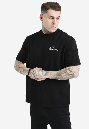 SCRIPT EMBROIDERY - T-shirt con stampa - black