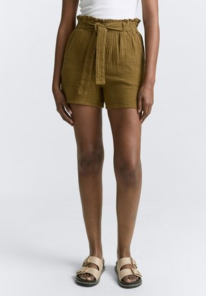 TOM TAILOR DENIM Shorts - golden olive green
