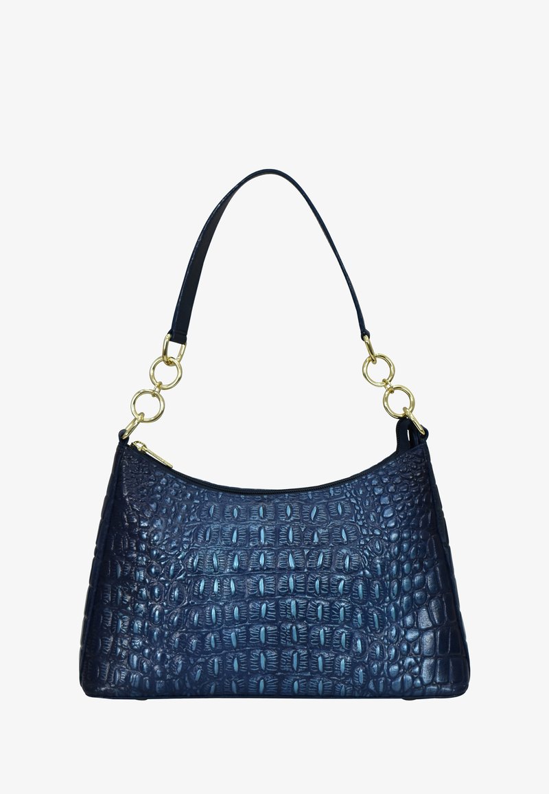 ANUSCHKA HANDPAINTED - Handtasche - croc embossed sapphire