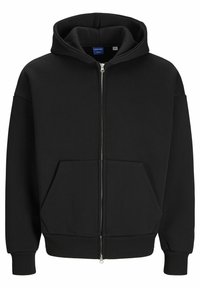 EINFARBIG  - Užtrauktuku užsegamas treningas - black