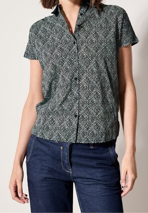 Button-down blouse - dark green