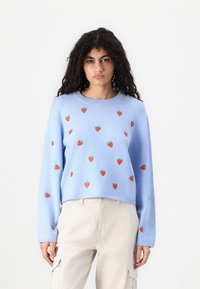 Object OBJTHESS WIDE SLEEVE PULLOVER - Strikkegenser - serenity