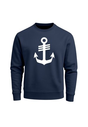 ANKER HAMBURG NORDISCH RUNDHALS PRINT - Sweatshirt - navy