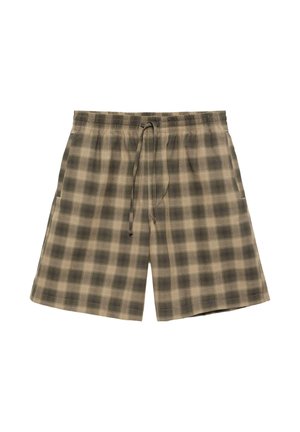 PULL&BEAR, CHECK - JOGGER BERMUDA SHORTS - Short - brown