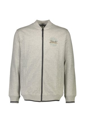 BASEBALL COLLAR - Sweater met rits - grey mel
