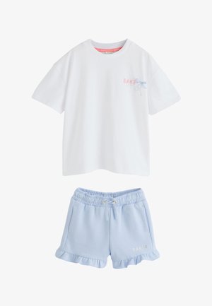 Baker by Ted Baker REGULAR FIT - 2 PIECE OVERSIZED BACK GRAPHIC T-SHIRT & FRILL SHORT SET . - Jogginghose - blue