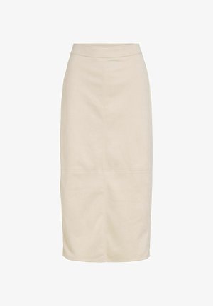 VILA, MIDI SKIRT VITAMIRA HIGH WAIST - Jupe trapèze - birch