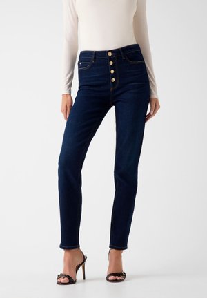 MIT SICHTBAREM KNOPFVERSCHLUSS - Jeans Slim Fit - dunkelblau